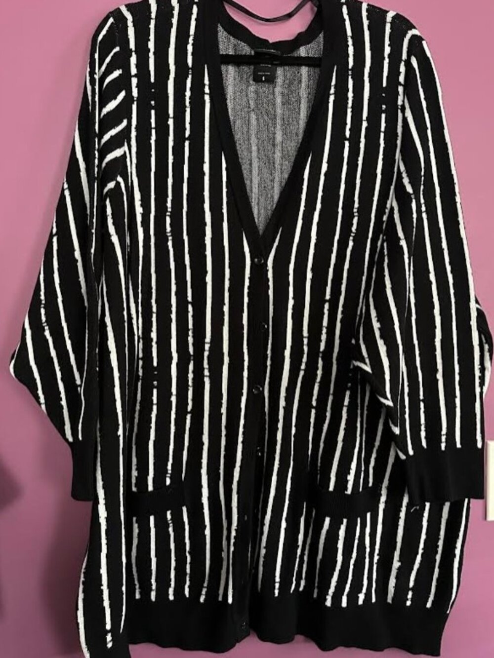 Torrid Size 6 (30) NBC Jack Skellington Striped Long Sleeve Sweater Cardigan